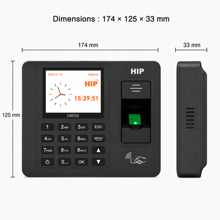 เครื่องสแกนลายนิ้วมือ HIP รุ่น CMI252 สีดำ_2